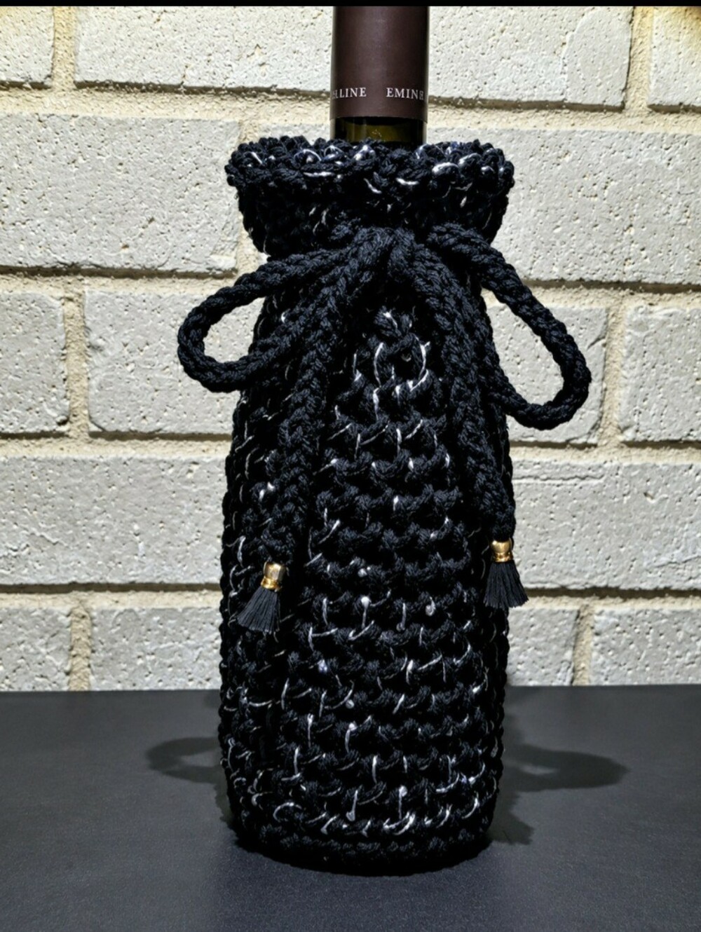 Handmade Knit Wine Bottle Sleeve